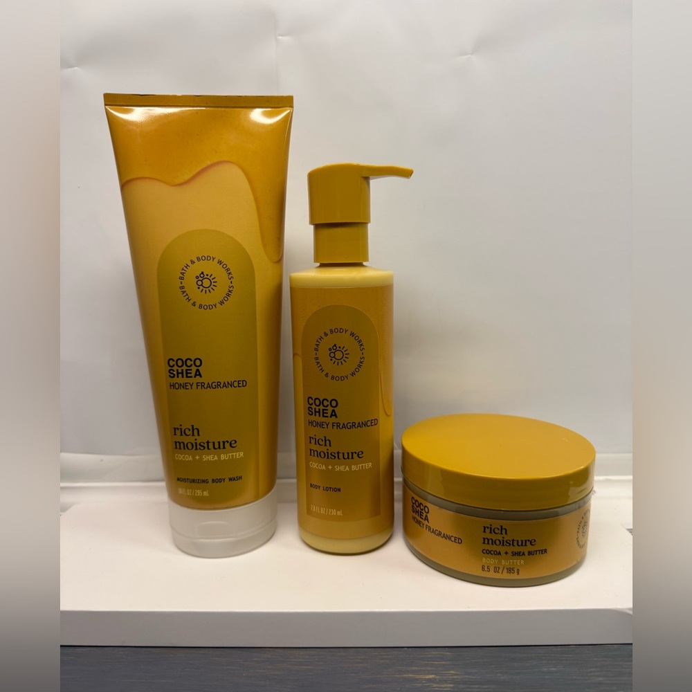 BBW Coco Shea Honey Fragranced Body Care Bundle Set X3